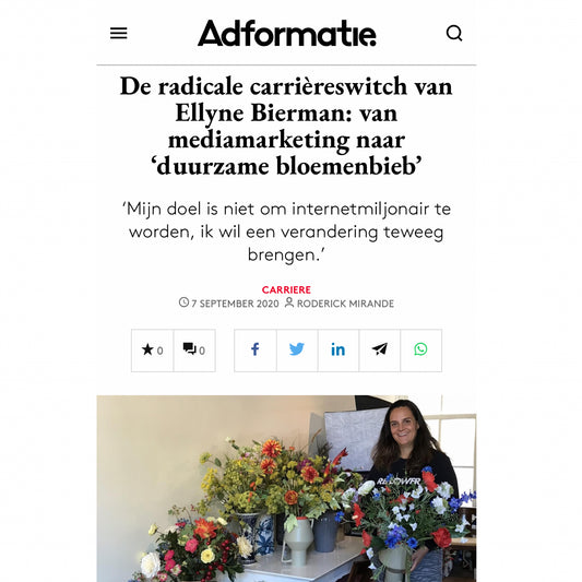 Adformatie artikel Reflower Ellyne Bierman