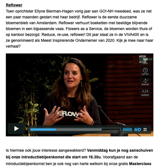 GO!-NH Reflower - Accelerator 2020