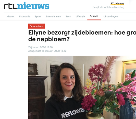 Ellyne bezorgt zijdebloemen: hoe groen is de nepbloem?