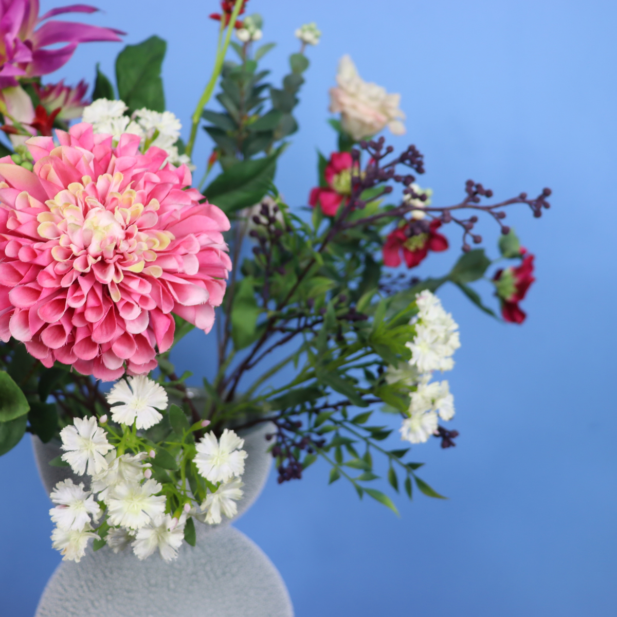 L - Afra | Pols Potten vaas met kunstbloemen | Large