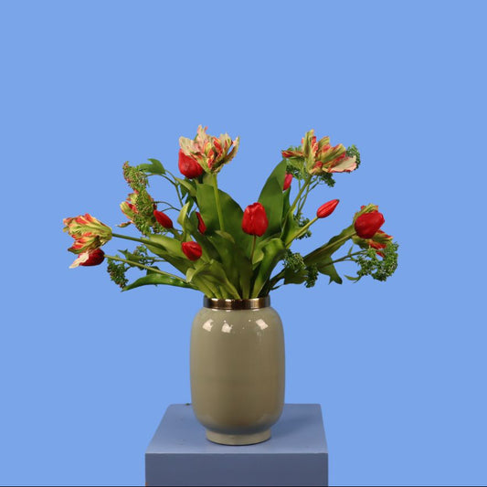L - Laika | Light & Living vaas met kunstbloemen | Large
