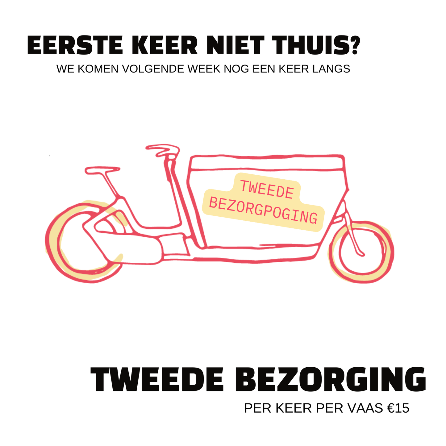Reflower tweede bezorging | €15 per vaas