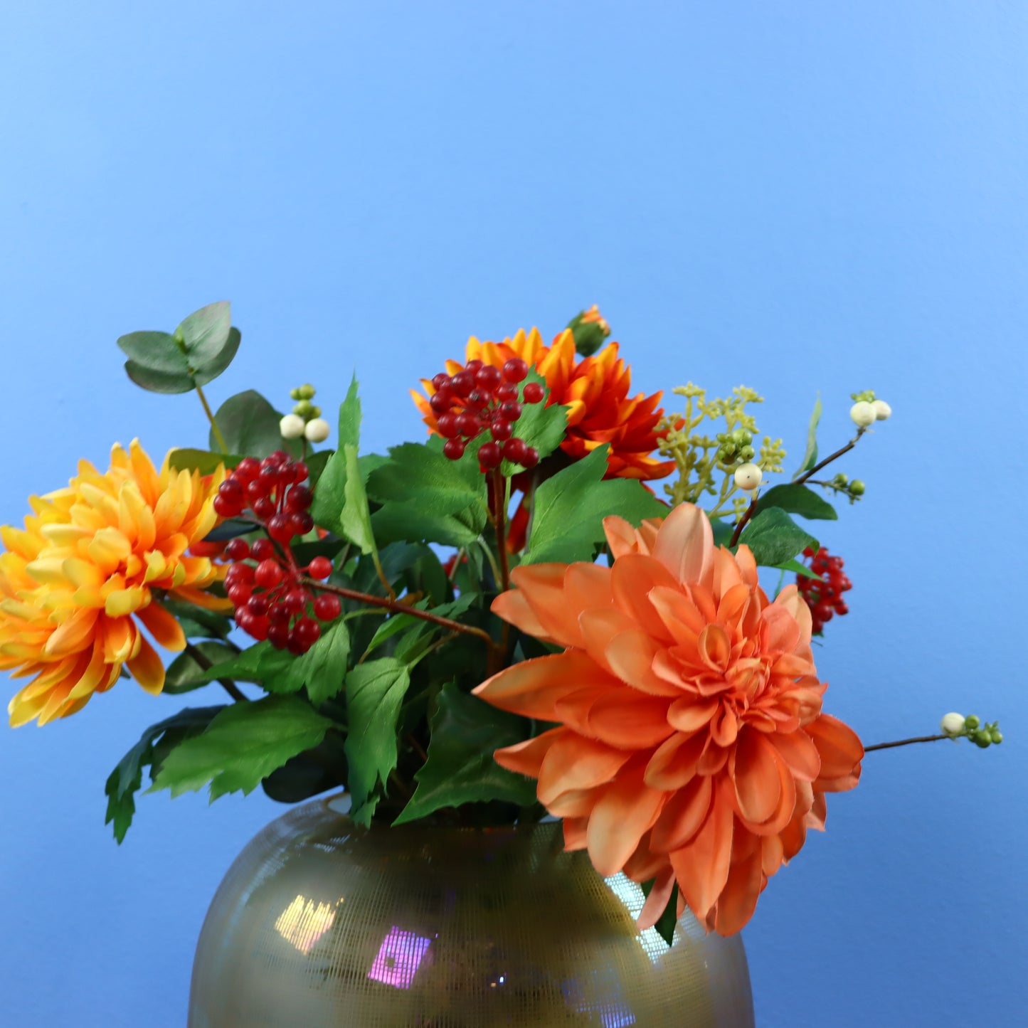 Kunstboeket Lara in Pols Potten glazen bolvaas, maat M – Reflower