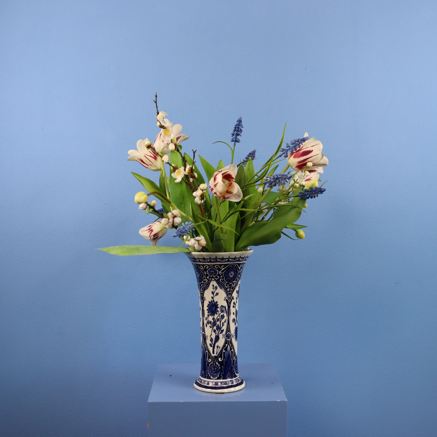 L - Adeline - Vintage Delfstblauwe vaas