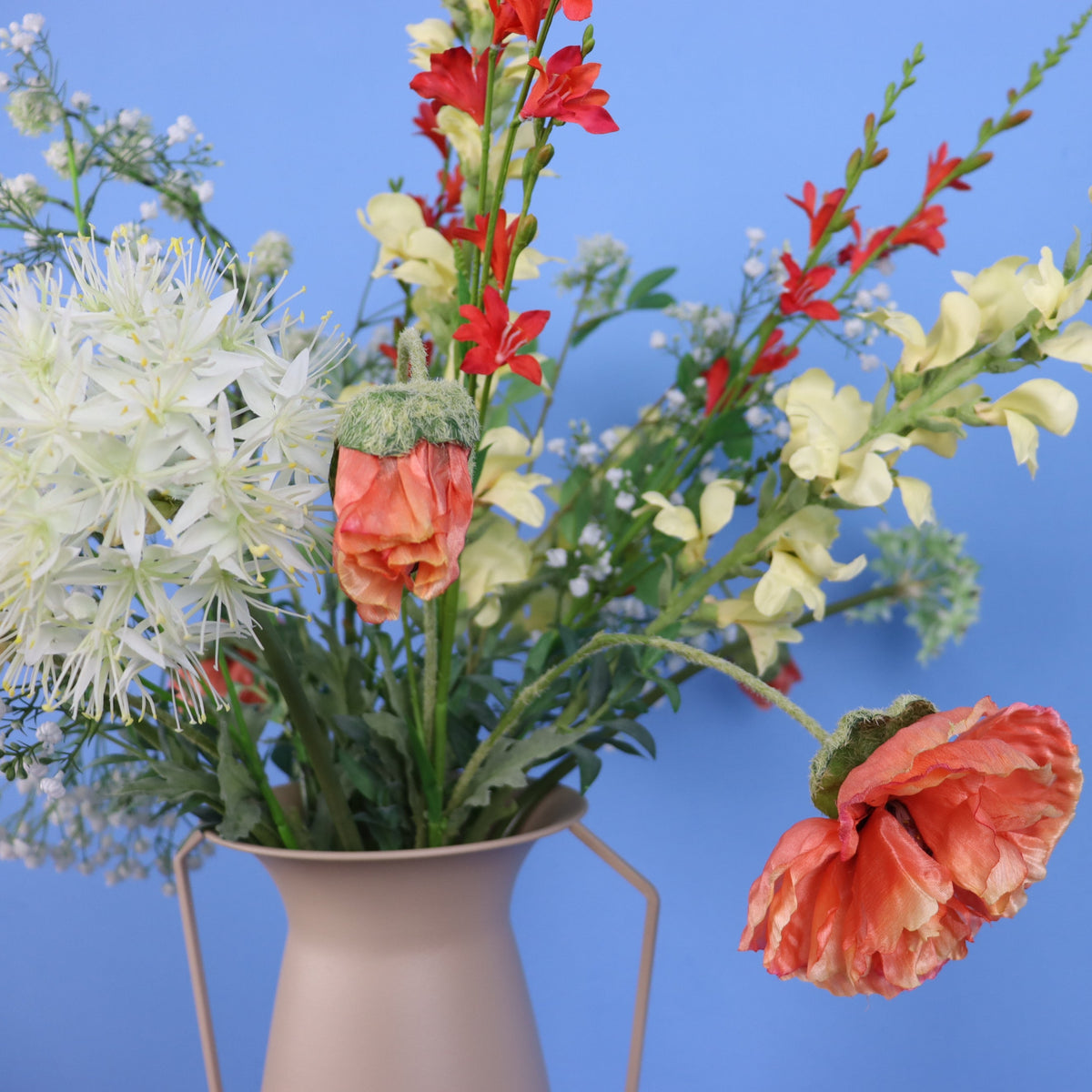 XL - Bellin | Pols Potten vaas met kunstbloemen | XL