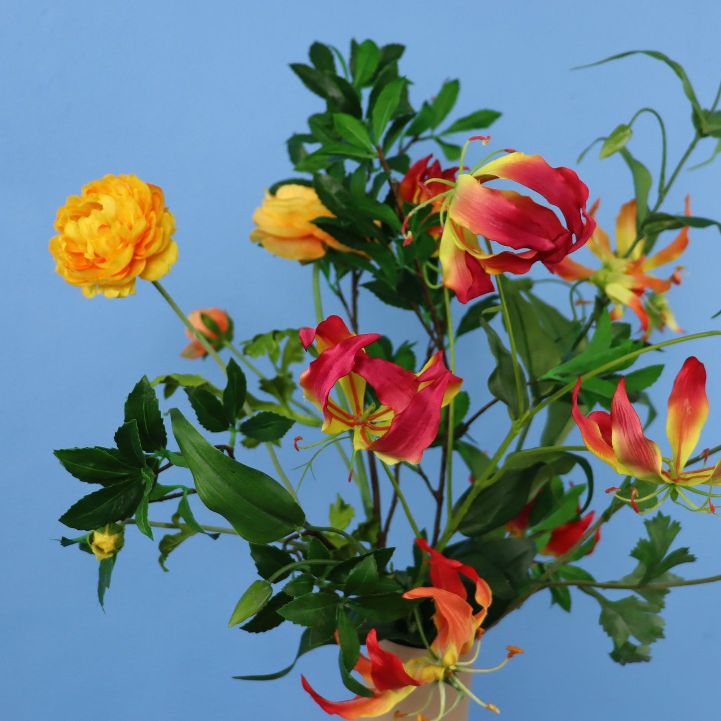 L - Hailey | Pols Potten vaas met kunstbloemen | Large