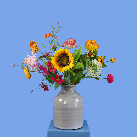 XL - Kay - Grijze keramieken vaas