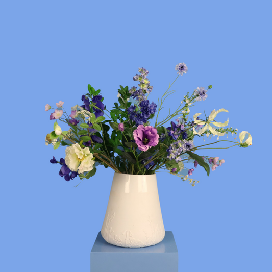 L - Lea | Räder vaas met kunstbloemen | Large
