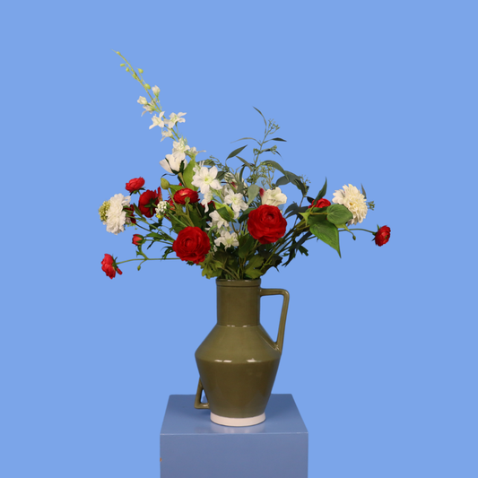 Kunstboeket Lieke in Return to Sender vaas, maat L – Reflower