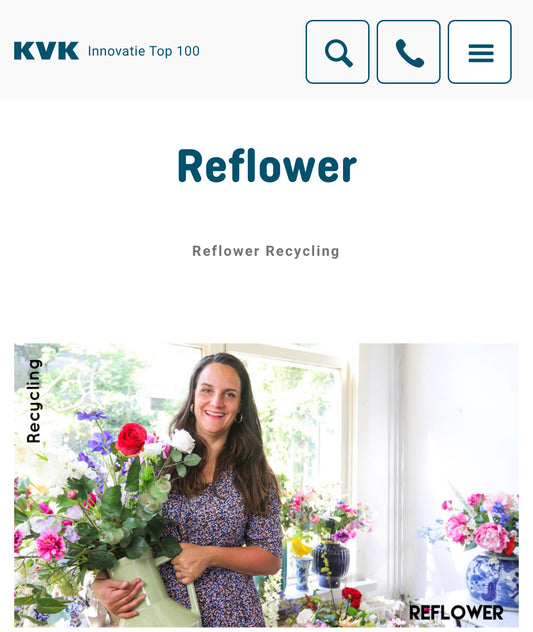 Inschrijving KVK Innovatie Top 100 Reflower Recycling