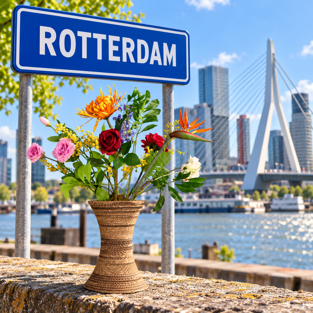 Bloemen bezorgen in Rotterdam: kunstbloemen, elke woensdag