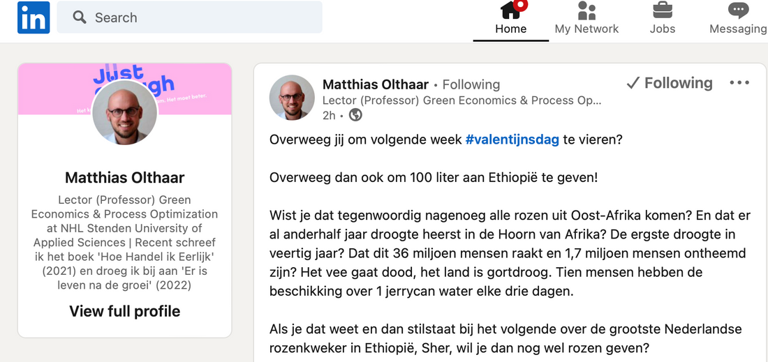 Valentijnsdag: Rozen uit Ethiopië? Echt?