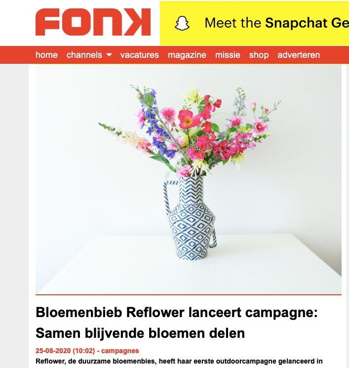 Bloemenbieb Reflower lanceert campagne: Samen blijvende bloemen delen