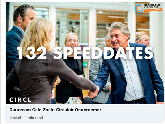 “ Duurzaam geld zoekt circulair ondernemer”
