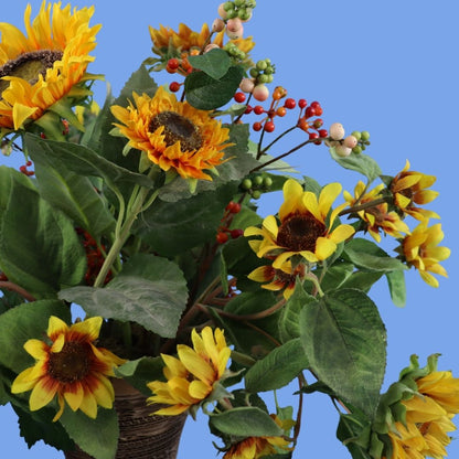 L - Norbert | Kartent vaas met kunstbloemen | Large