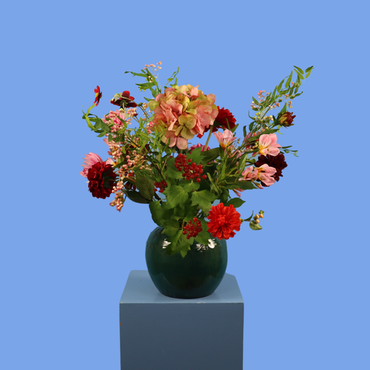 M - Martijn | Serax bol vaas met kunstbloemen | Medium