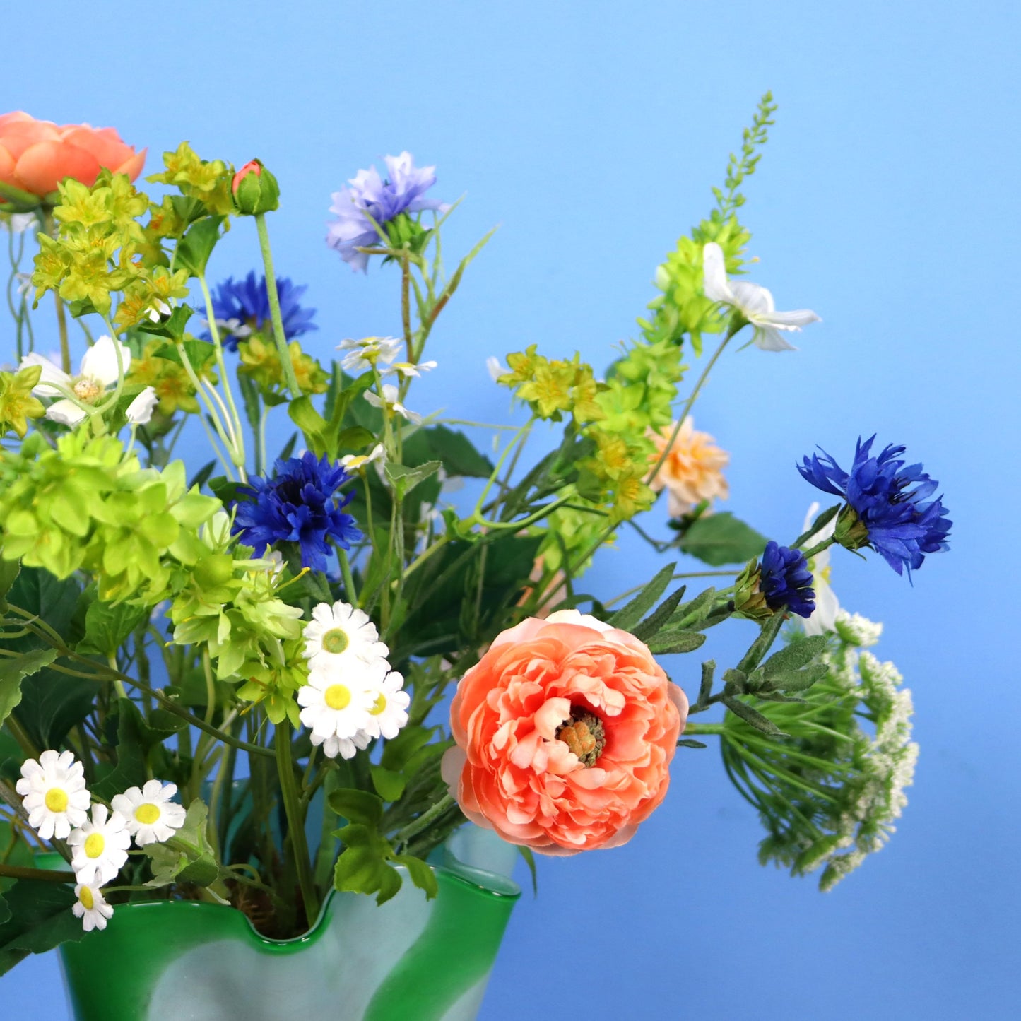 M  - Rosa - Glazen groene vaas