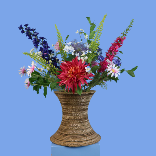 Kunstboeket Joy in Kartent vaas, maat XL – Reflower