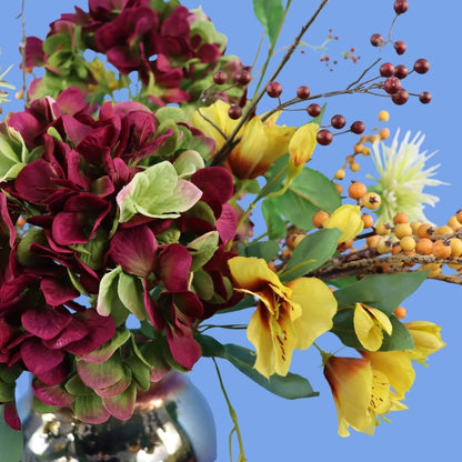 L - Cath | Glazen vaas met kunstbloemen | Large
