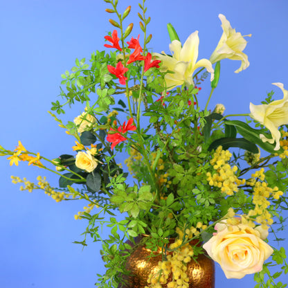 L - Rudolph - Gouden metalen vaas