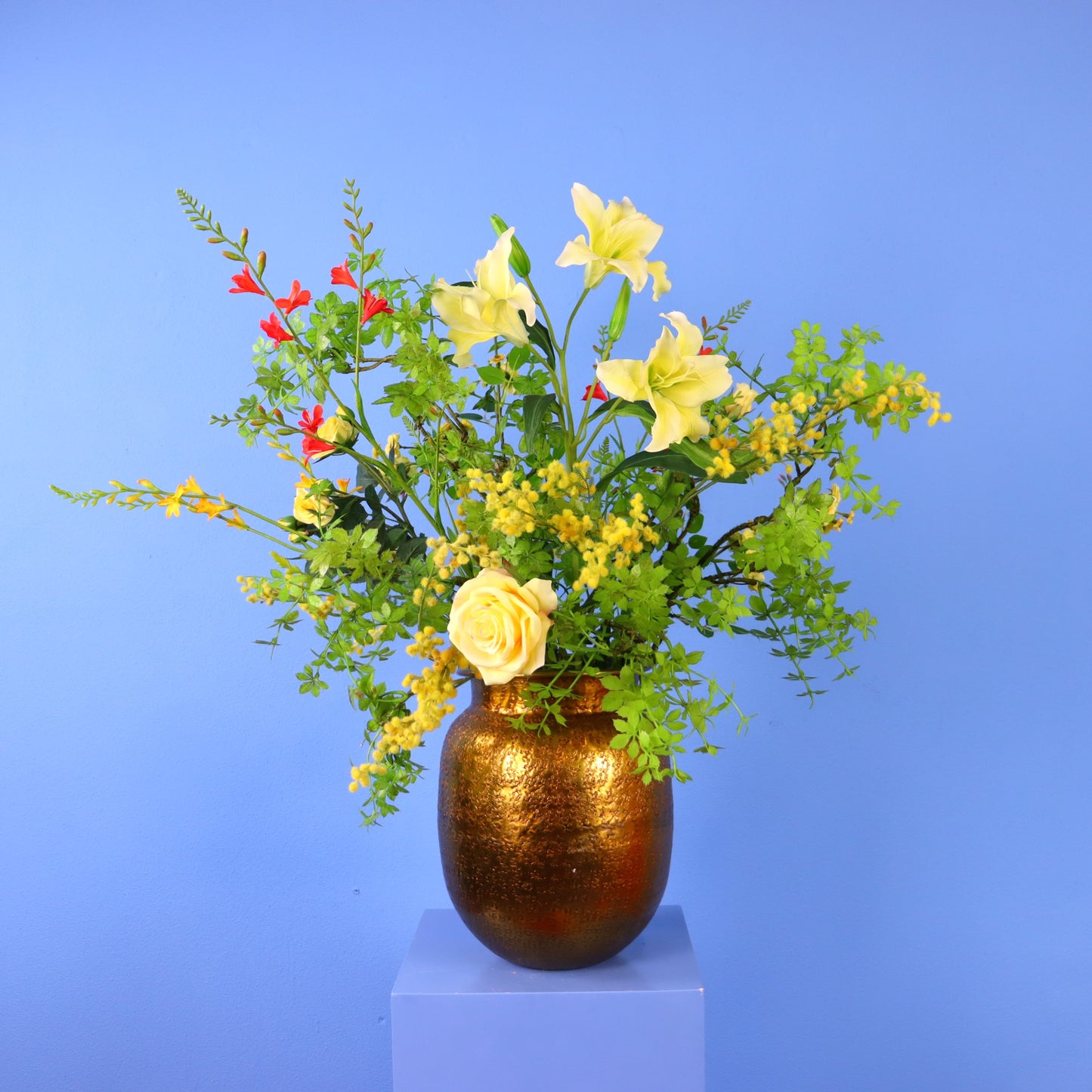 L - Rudolph - Gouden metalen vaas