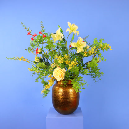L - Rudolph - Gouden metalen vaas