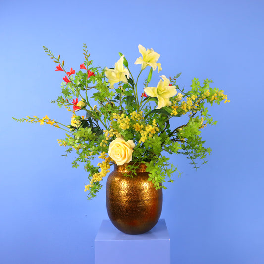 L - Rudolph - Gouden metalen vaas