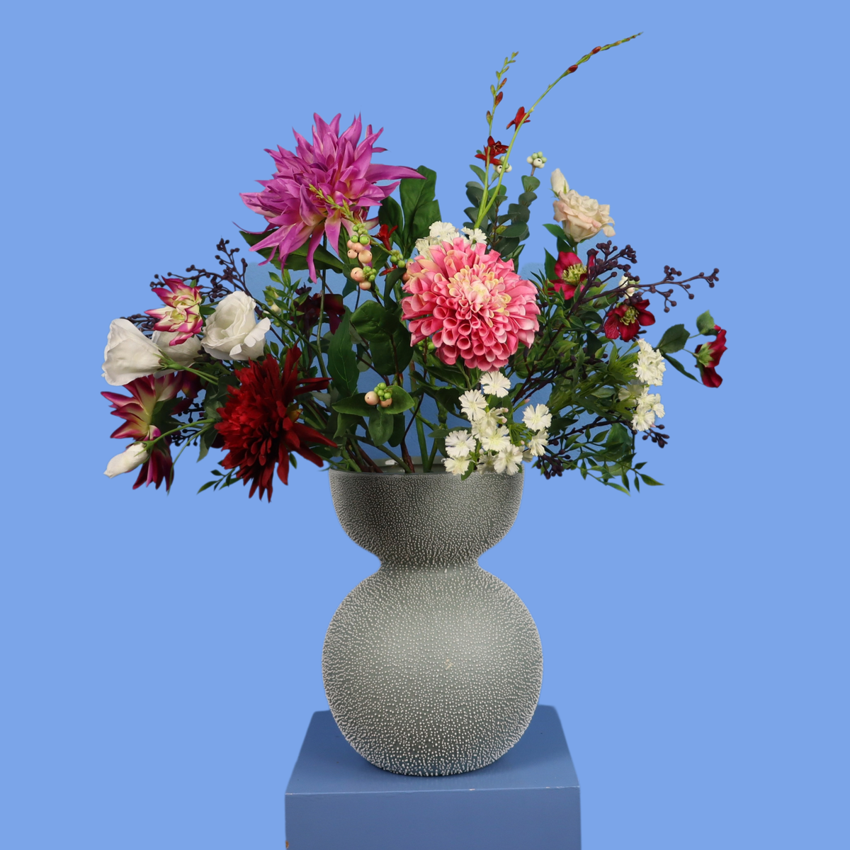 L - Afra | Pols Potten vaas met kunstbloemen | Large