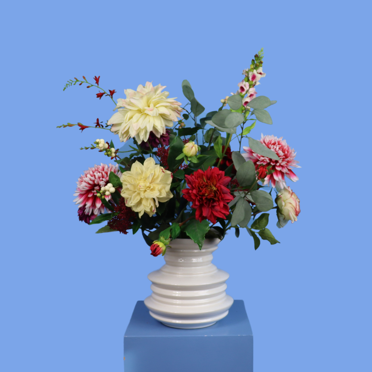 L - Alyssa | Pols Potten vaas met kunstbloemen | Large