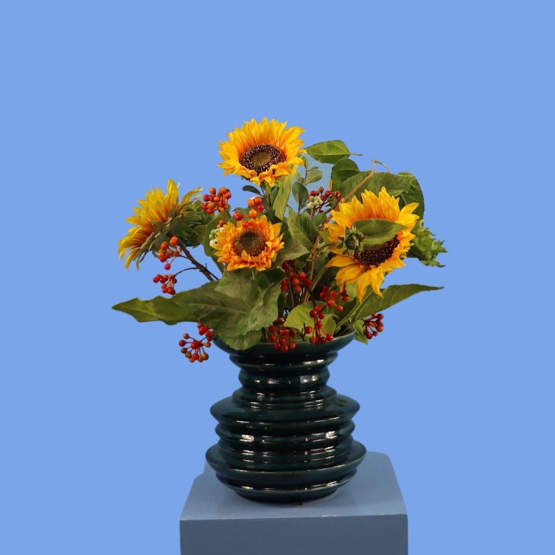 L - Polle | Pols Potten vaas met kunstbloemen | Large