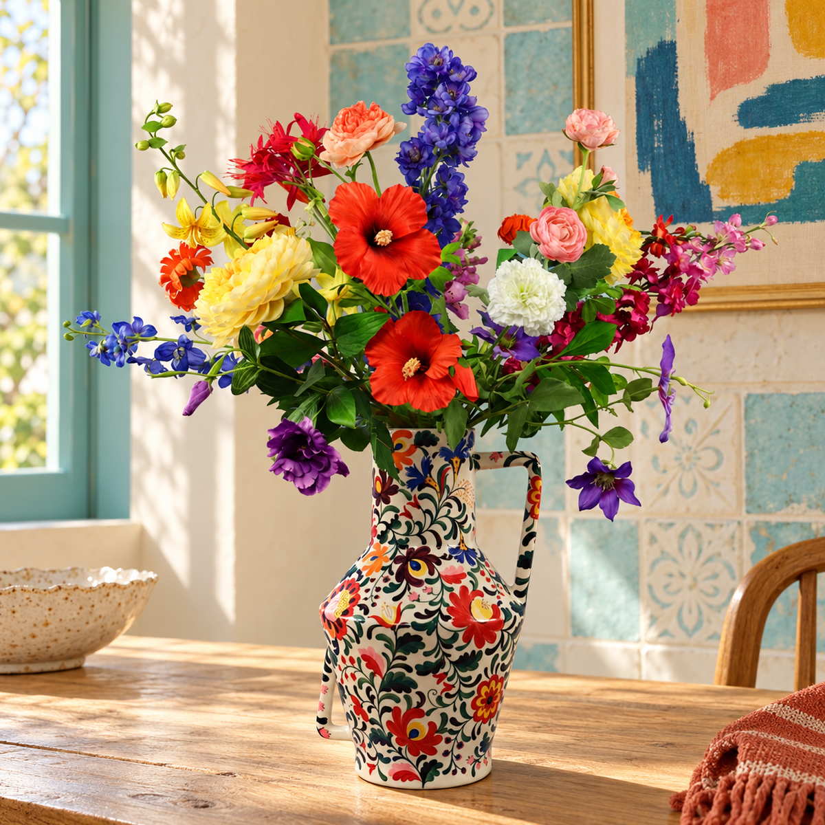 XL - Lindsay | Return to Sender vaas met kunstbloemen | XL