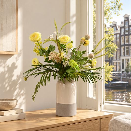 M - Maja | Pre-loved vaas met kunstbloemen | Medium