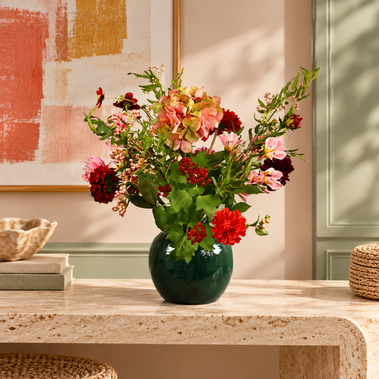 M - Martijn | Serax bol vaas met kunstbloemen | Medium