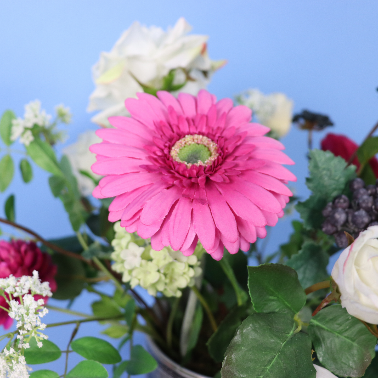 Kunstboeket Mea in Amsterdamse huisjes vaas, maat L – Reflower
