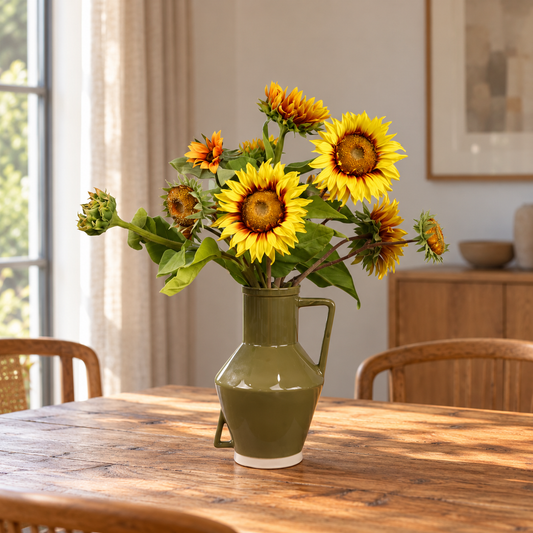 L - Hugh | Return to Sender vaas met kunstbloemen | Large