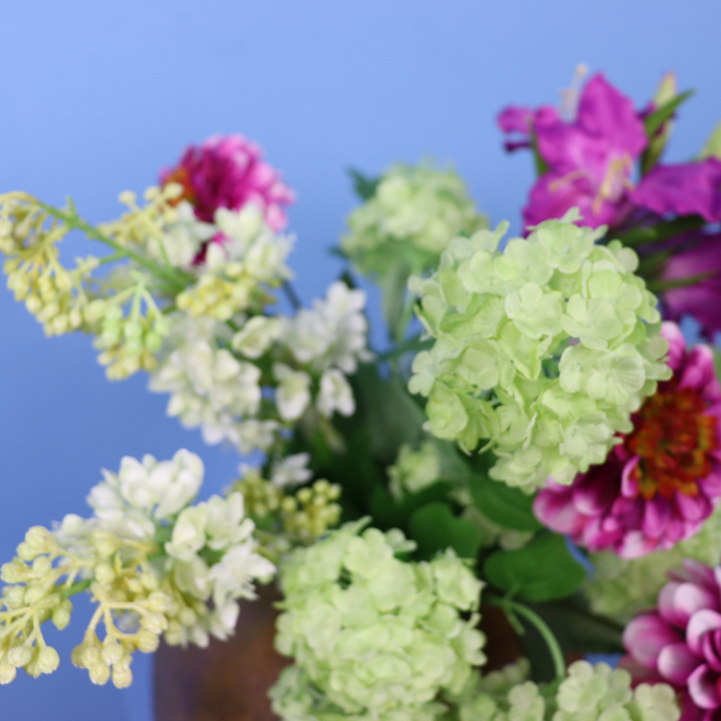 M - Nina | Pols Potten vaas met kunstbloemen | Medium