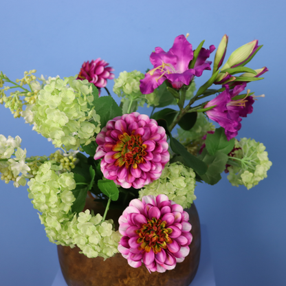 M - Nina | Pols Potten vaas met kunstbloemen | Medium