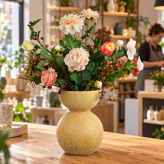 L - Lowen | Pols Potten vaas met kunstbloemen | Large