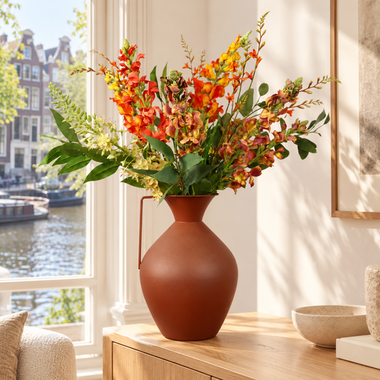 XL - Ludwig | Pols Potten vaas met kunstbloemen | XL