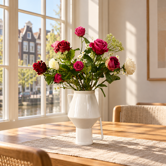 Nova – witte Return to Sender vaas met kunstbloemen, maat Large – Reflower