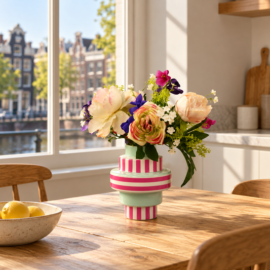 M - Mel | House Vitamin vaas met kunstbloemen | Medium