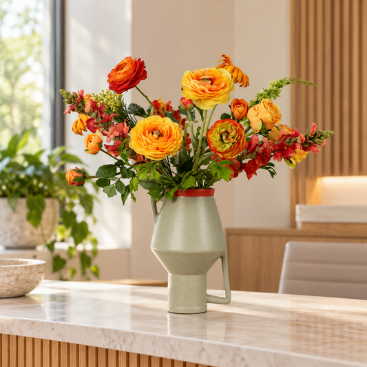 L - Amira | Return to Sender vaas met kunstbloemen | Large