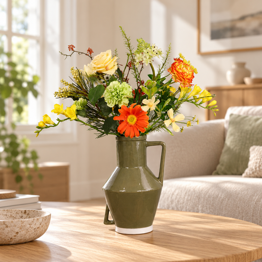 L - Niek | Return to Sender vaas met kunstbloemen | Large