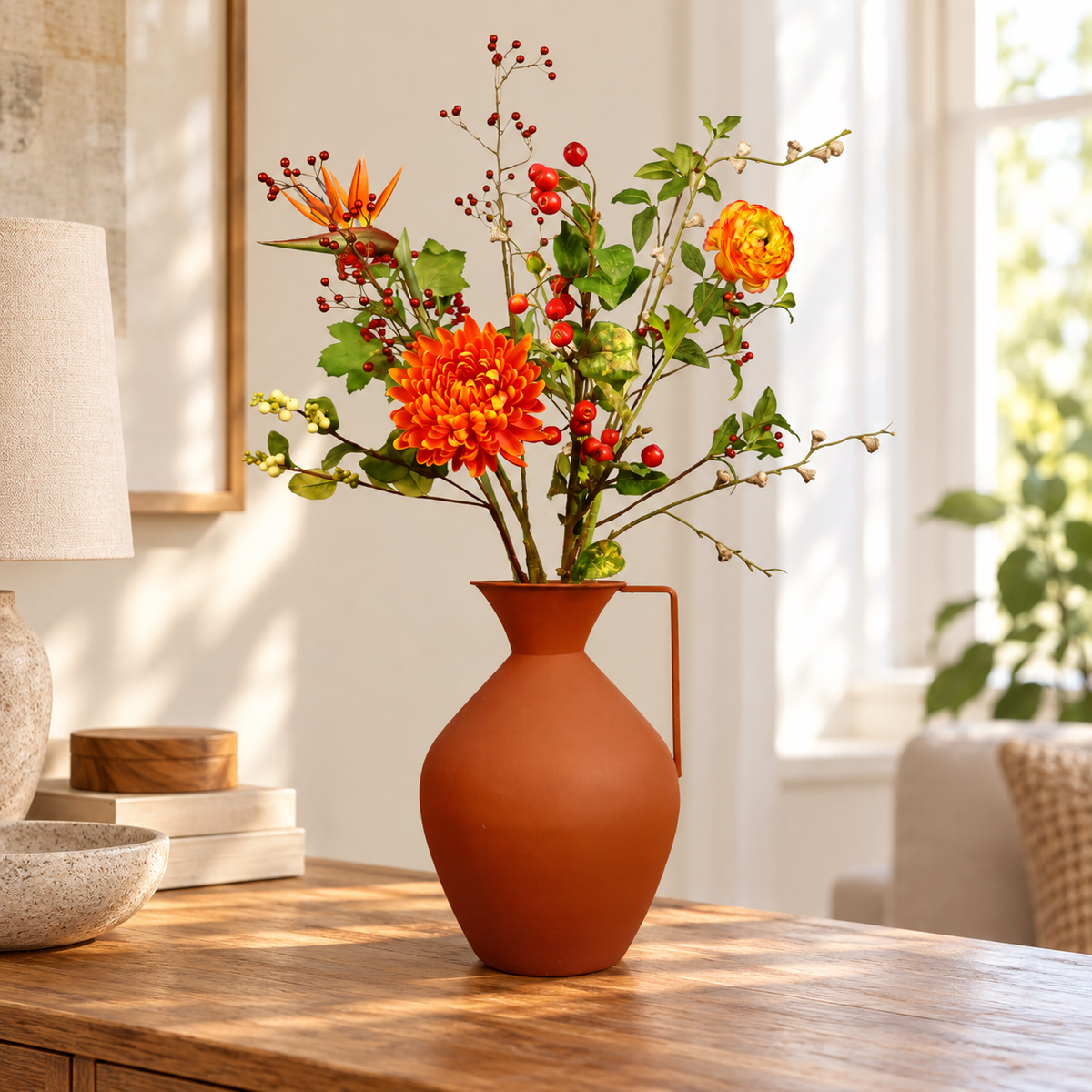 L - Brenda | Pols Potten vaas met kunstbloemen | Large