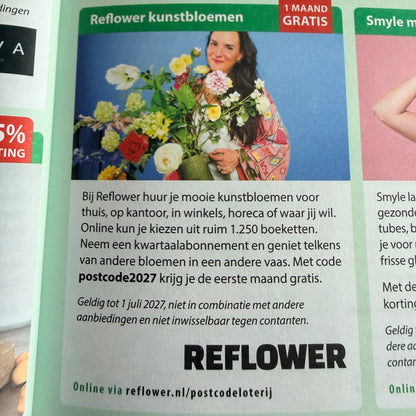 Reflower kunstbloemenabonnement – boeket inclusief designvaas