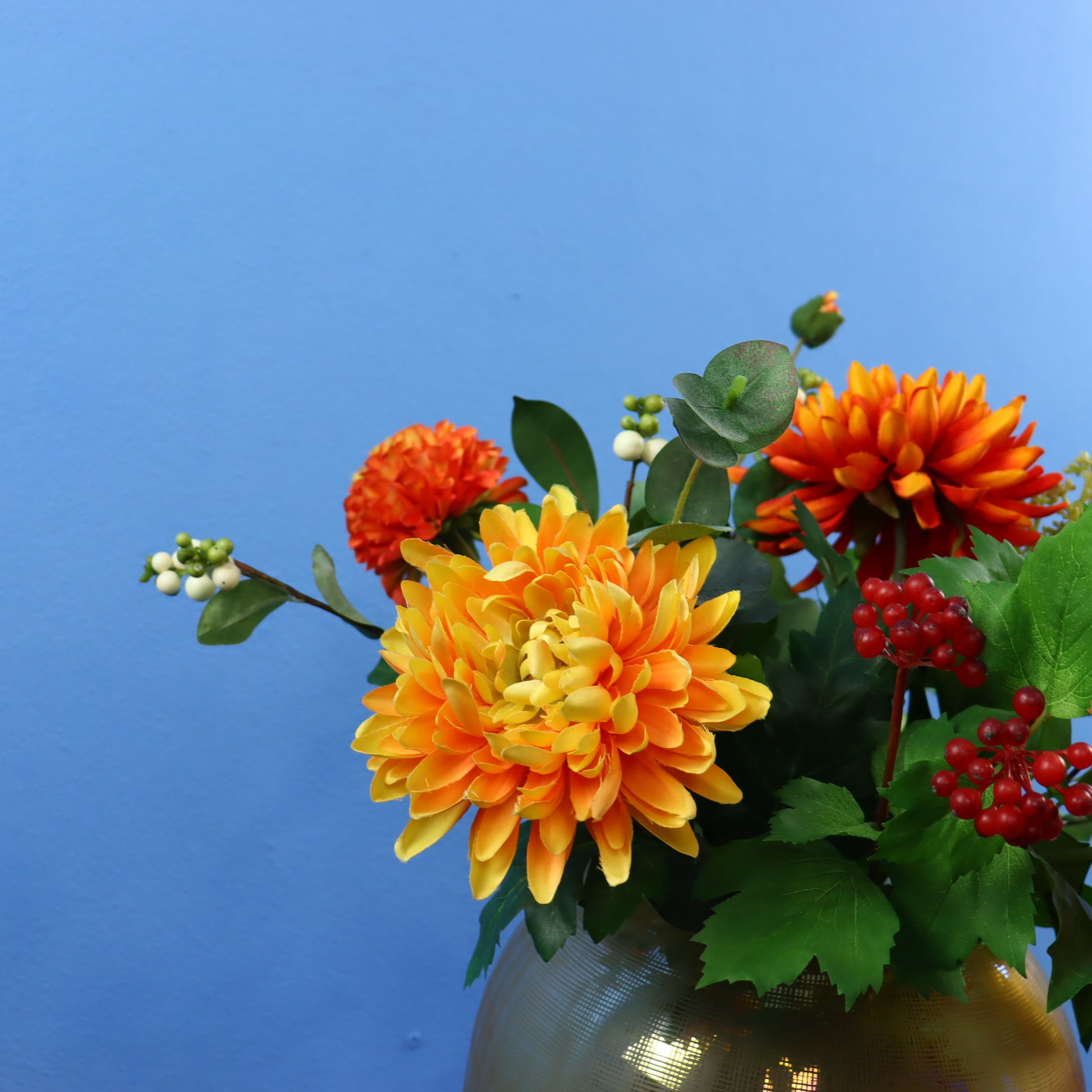 Kunstboeket Lara in Pols Potten glazen bolvaas, maat M – Reflower