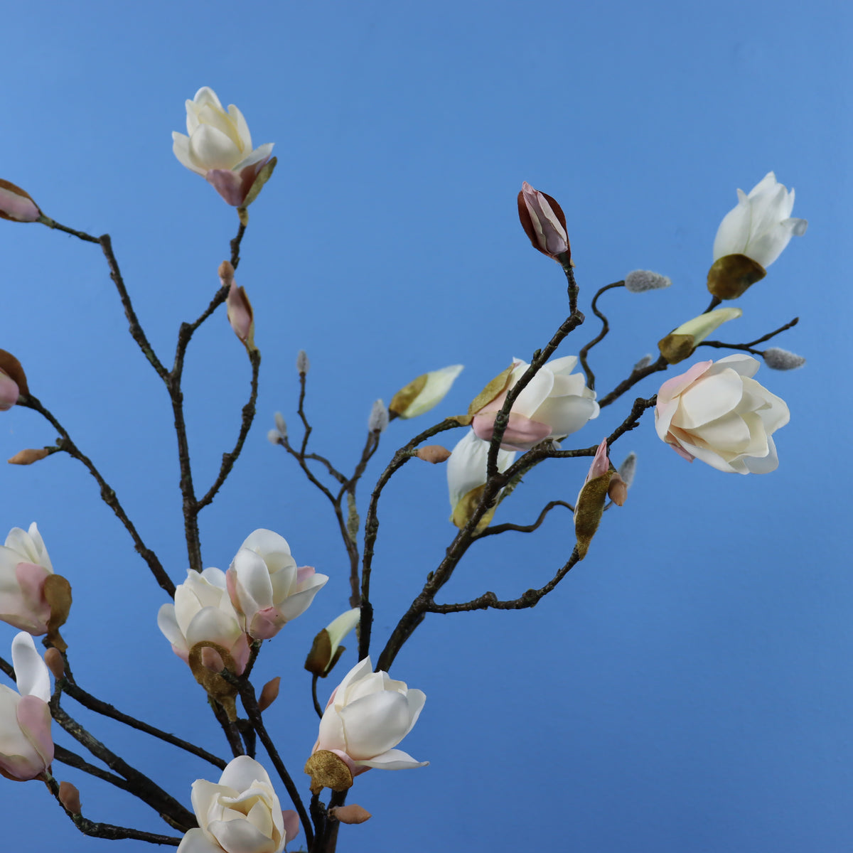 Kunstboeket Ronnie in zwarte matte cilindervaas, maat M – Reflower, abonnement op kunstbloemen