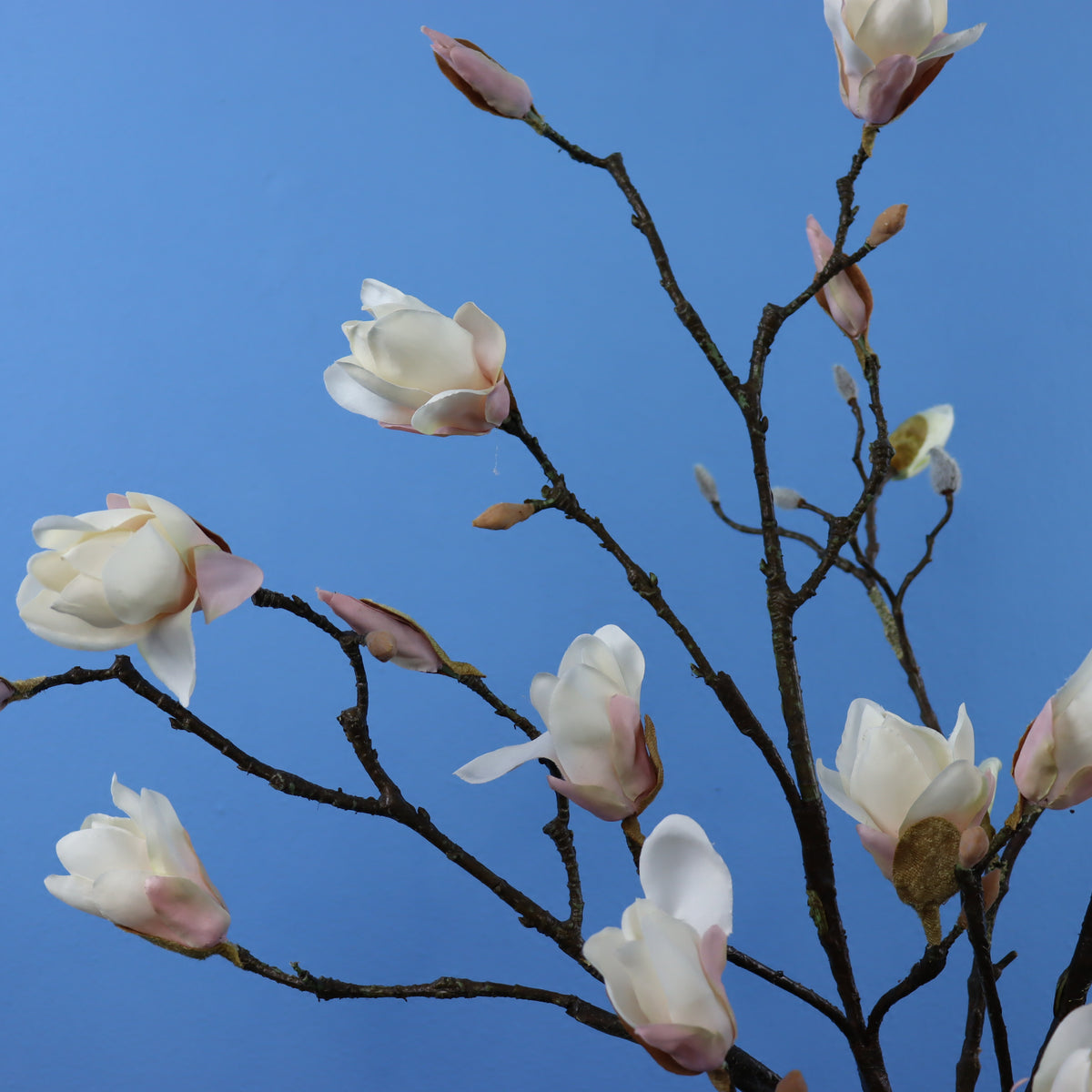 Kunstboeket Ronnie in zwarte matte cilindervaas, maat M – Reflower, abonnement op kunstbloemen