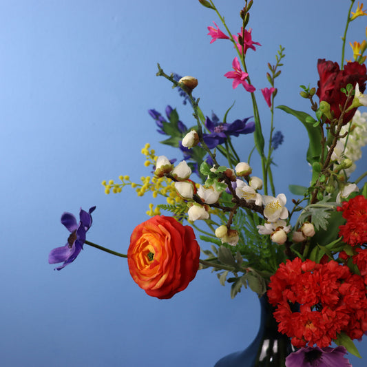 M - Medina - Glazen vaas met ribbelstructuur