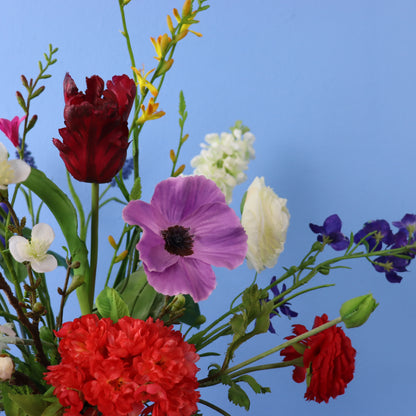 M - Medina - Glazen vaas met ribbelstructuur